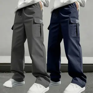 Men's new multi-pocket casual work pants with unique design. Work pants for daily wear, casual and sports activities. Available in multiple colors for your choice.