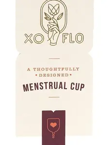 XO FLO Menstrual Cups - Internally-Worn Reusable Period Cup, Silicone, Upto 12 Hours Protection, For Women & Girls, Thoughtfully Designed, 1pc