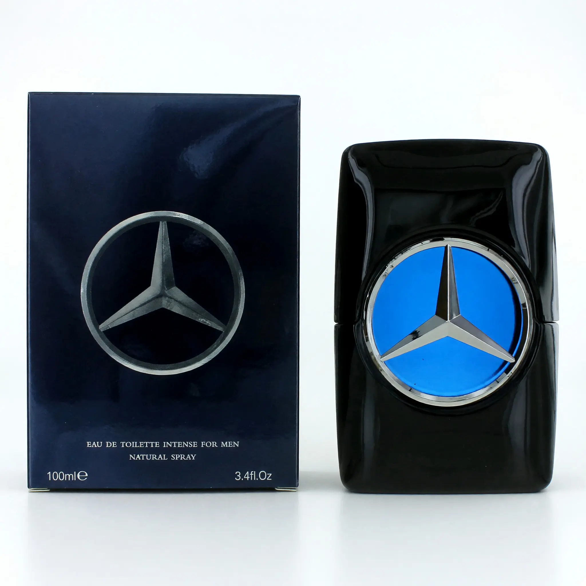 Mercedes Benz Designer Men's Fragrance - 3.4 oz EDT Intense Spray for Men, with Pear, Cedar Geranium, Musk & Wood Notes (3-3.9 fl oz), Masculine Cologne, Amber Intense Men's Fragrance