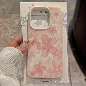 Pink cherry blossom full-screen design, suitable for iPhone16promax, 16 15pro 14PLUS 13 12Pro 11 Pro Max X XSMAX, suitable as a holiday gift for friends and family.