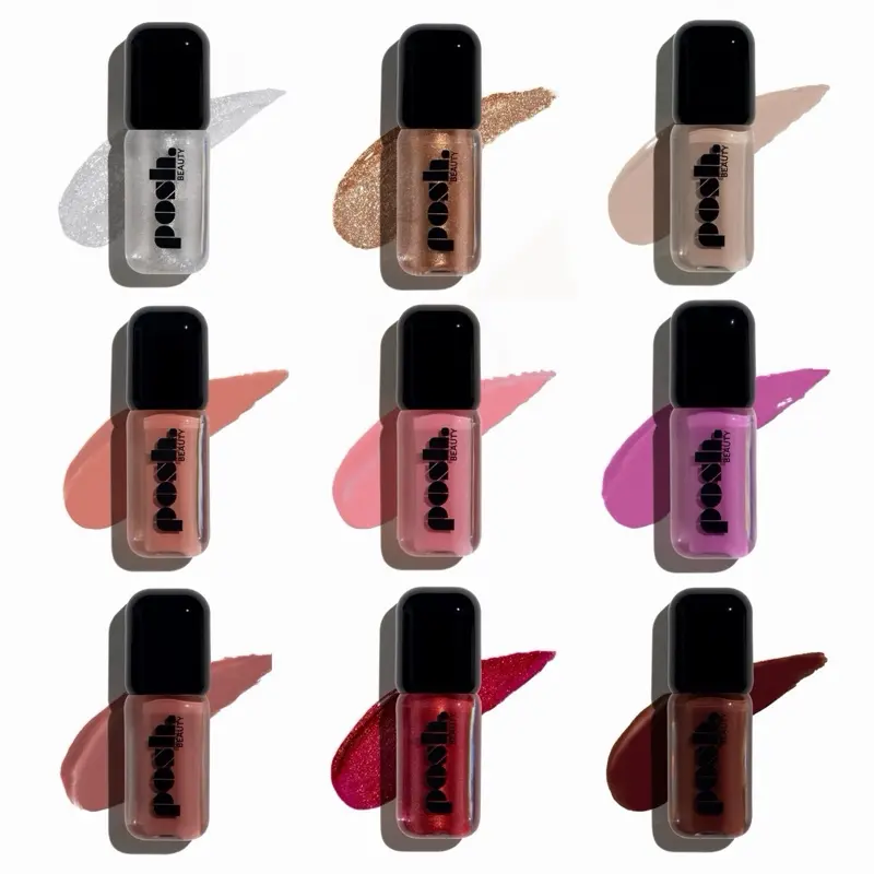 Posh Beauty Lip Drip Hydrating Lip Gloss Makeup for Smooth, Glossy, High-Shine, Non-Sticky Lips with Shea Butter, Coconut & Jojoba Oil