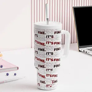 MEOKY Creator Collab 40oz Tumbler, Hot Water Mug,Stainless Steel Insulated Cup, Keeps Drinks Hot & Cold, Non-Slip Base, Car-Cup Fit, Holiday Gift