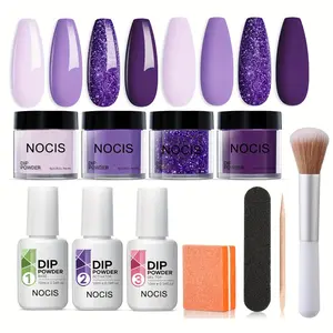 Long-lasting Dip Powder Nail Kit, 11pcs/set Nail Design Nail Art & Nail Polish Kit, Nail Art Supplies for Home & Salon Use, Diy French Manicure, Nail Products