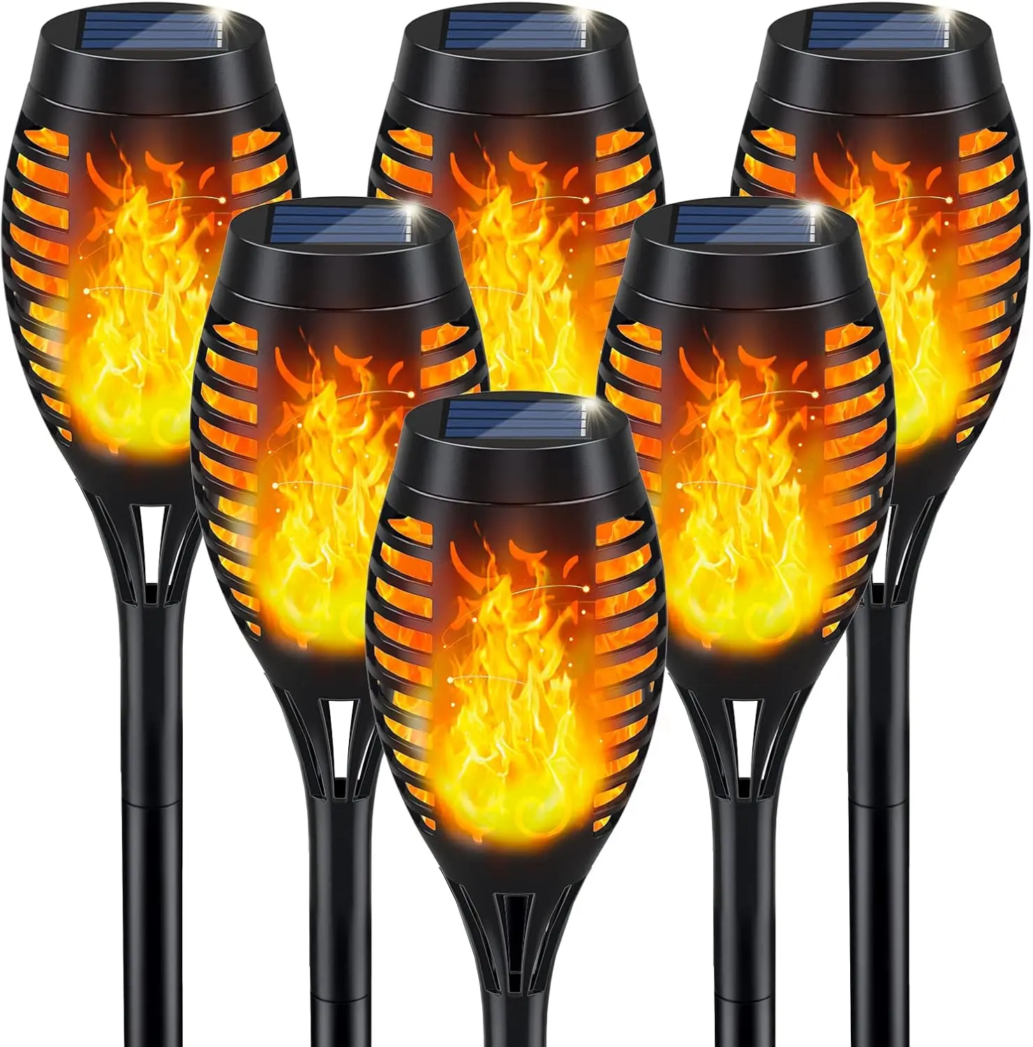 12PC Waterproof Solar Flame LED Light Flickering Garden Decor Landscape Lawn Path Lighting Torch Outdoor Spotlight for Garden Pathway decorative lamp pathway decor, Solar Outdoor Lights, Outdoor Lanterns