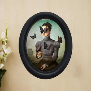 Halloween Butterfly Western Wall Art Decor, Beautiful Girl Design for Home & Office Decoration, Perfect Holiday Gift Idea, 2D Flat Style