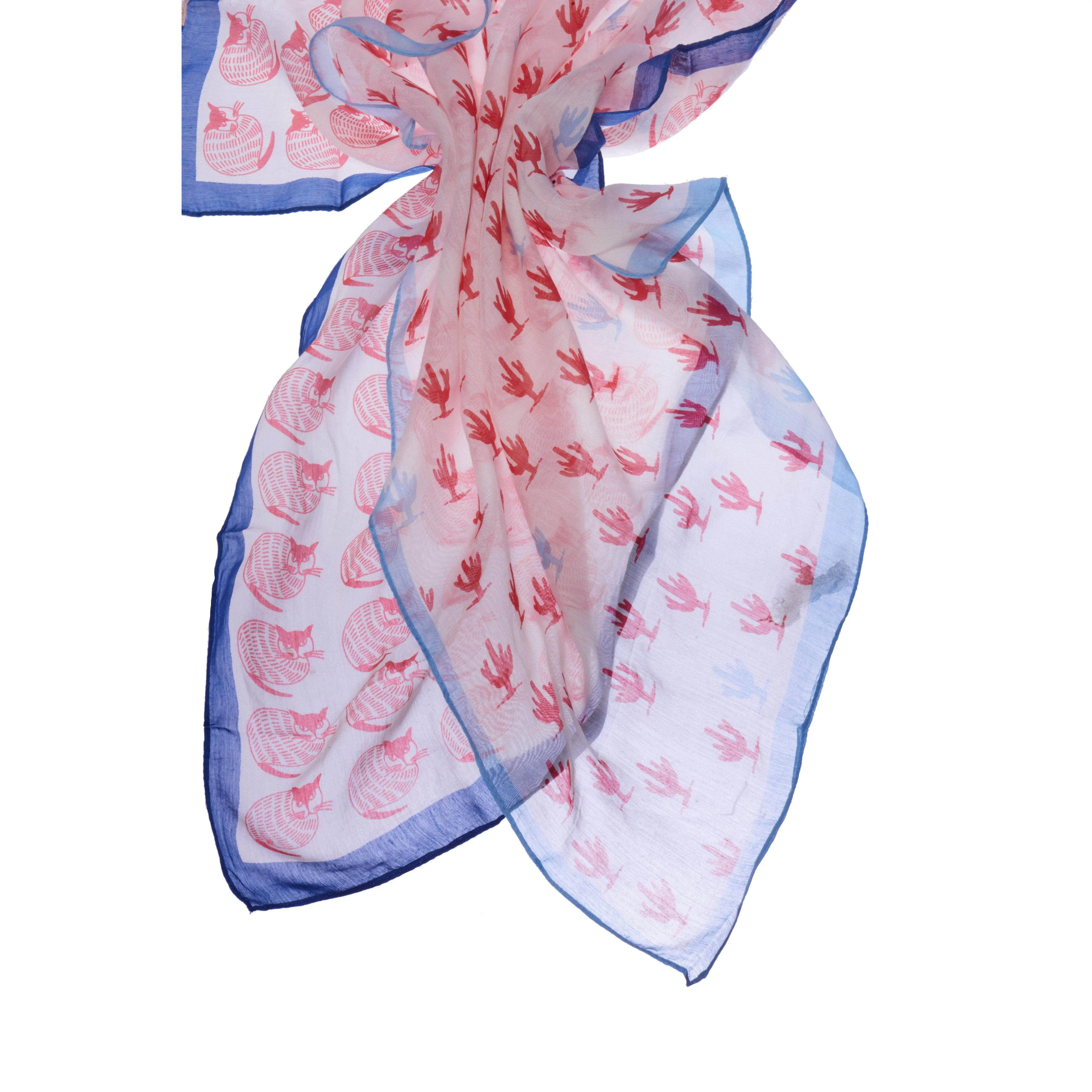 Printed Red, White and Blue Square Kerchief Bandana