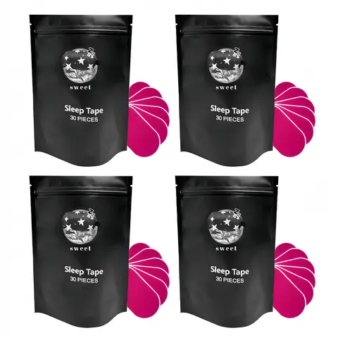 Everest Mouth Tape for Sleep, 120 Strips (4-Month Supply), Hypoallergenic Adhesive Gentle Breathable Snore Reducing Aids, Sleep Support Sports Accessory, Black & Pink Healthcare Supplies