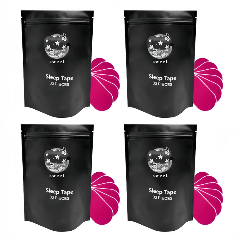 Everest Mouth Tape for Sleep, 120 Strips (4-Month Supply), Hypoallergenic Adhesive Gentle Breathable Snore Reducing Aids, Sleep Support Sports Accessory, Black & Pink Healthcare Supplies