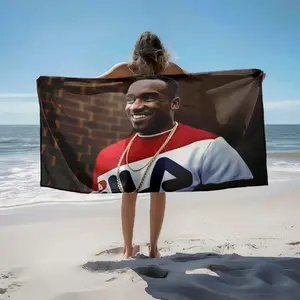 1 piece FILA trendy sweatshirt paired with a gold chain for a street style look. themed beach towel - Modern-style flannel blanket, suitable for sofas and beds, all-season use, super soft and comfortable, digital printing, 100% polyester material