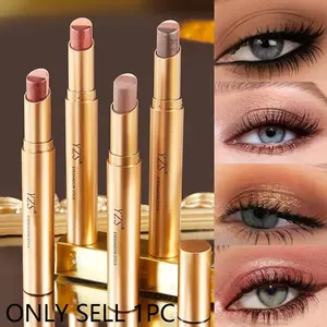 1pc Three-In-One Eyeshadow Stick, Eyeshadow Pen, Smooth Rotating Design, Quick-Dry Film, Perfect for Beginners, Portable and Compact Cosmetic Makeup Tool
