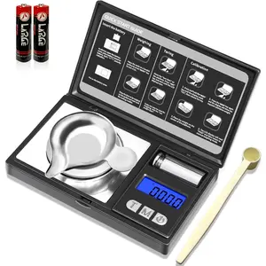 Precision Milligram Scale 50g/0.001g Digital Jewelry Scale - 6 Units, Tare, Calibration Weight for Powder, Medicine, Gold, Gem, Reloading