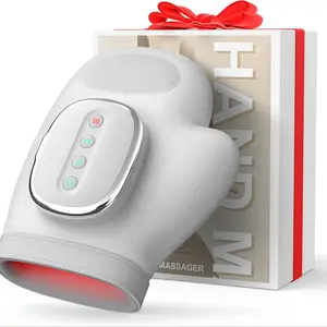 Smart Hand Massager with Heat and Pressure, USB Rechargeable Finger Massager, Wireless Portable, 3 Massage Modes, Ideal Gift for Holidays, USB Rechargeable Massagers