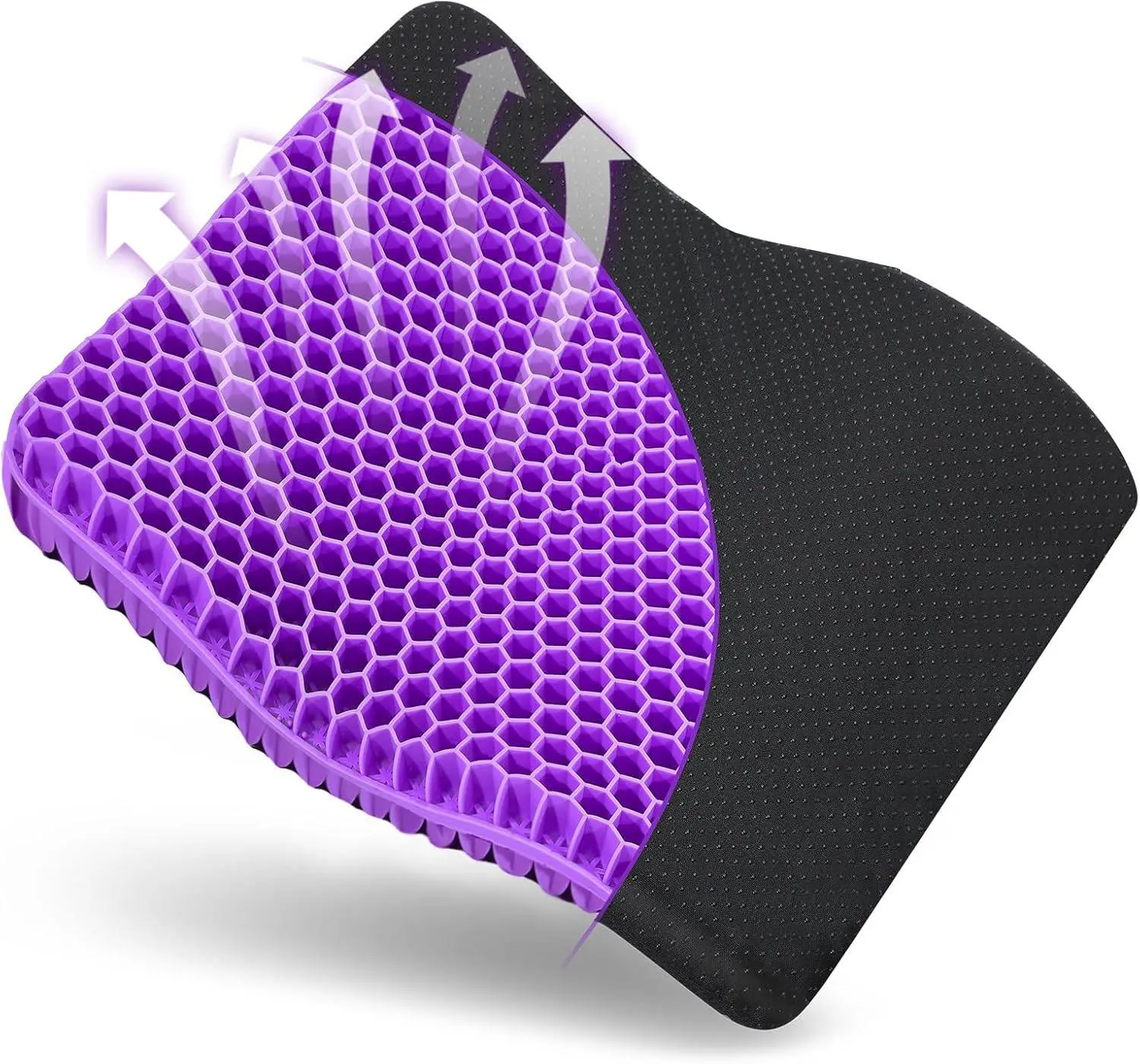 Super Large Gel Seat Cushion, Ergonomic Cooling Honeycomb Pain Relief Pad for Office Car Wheelchair Gaming Home Desk