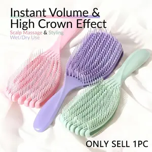 Hair Brush, Curved Vented Detangling Hair Brushes for Women Men Wet or Dry Hair,Faster Blow Drying Styling Professional Paddle Vent detangler brush for Curly Thick Wavy Thin Fine Long Short Hair, Detangling Hairbrush