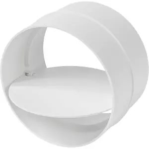 4” Backdraft Damper with Backflow Shutter – Lightweight ABS Plastic One-Way Airflow Ducting Insert for HVAC and Home Improvement – Inline Fan Vent Deflector for 4” Ducts – Indoor Use