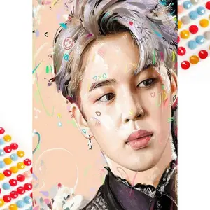 5D DIY Full Drill Round Diamond Painting - Diamond Art Painting Kit Colorful Lines, Smiley Faces, Graffiti. Mosaic, Canvas - DIY Decorative Painting, Home Wall Decor, Suitable for Halloween, Christmas, Birthday, and Anniversary Gifts.