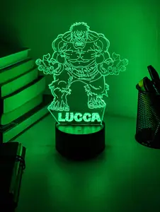 Personalised Green Hero 3D Night Light | Personalised Gift | Desk Lamp | Superhero Gift luxurious, charming, lighting up the space