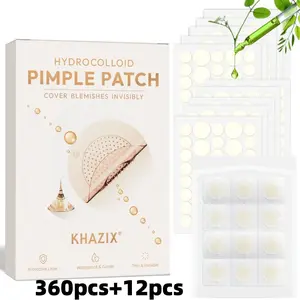 360+12pcs Hyaluronic Acid Patch, Invisible Flawless Blemish & Concealer Pimple Patches, Acne Patches, Lightweight Comfortable Facial Cleansing, Pore Refining, All Genders Skin Care, Acne Clearing Products