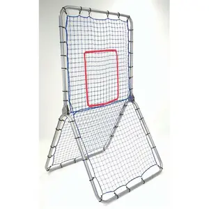 212 MAIN Large Multi-Sport Pitch Back Screen - Steel Frame, Rotating Angle Net, Square Target, 42x72 in. Dimensions, Adjustable Setup for Baseball/Soccer Drills (Sports Collectibles Accessory)