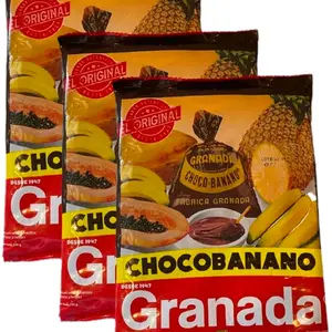 Granada Pack of 3 Bags Chocolate Granada para Choco Banano from Guatemala Original Flavor