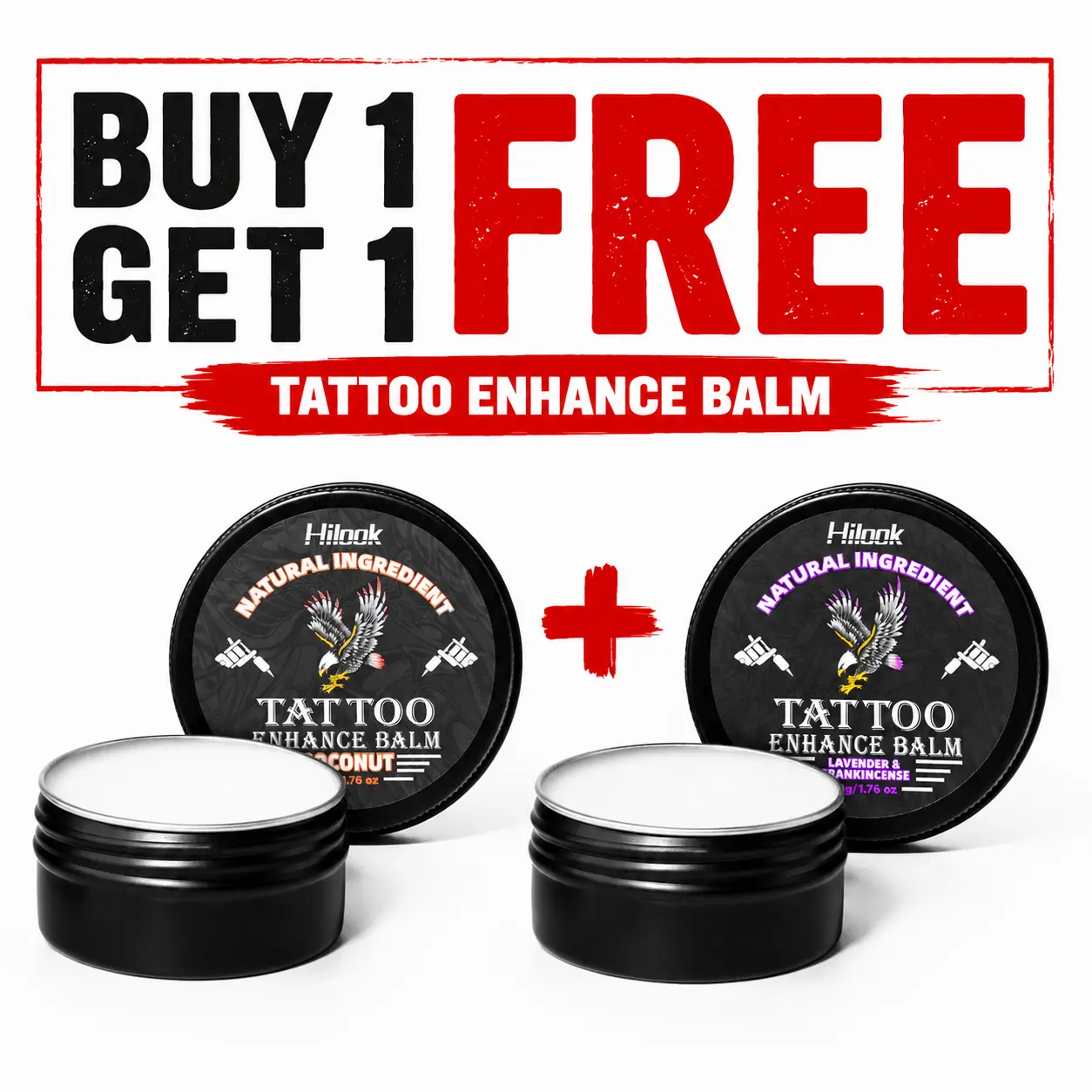 [BUY 1 GET 1 FREE]Tattoo Balm & Aftercare – Color Enhancement Brightens & Hydrates New & Old Tattoos Petroleum-Free Daily Tattoo Care Available in Coconut or Lavender & Frankincense – Hilook