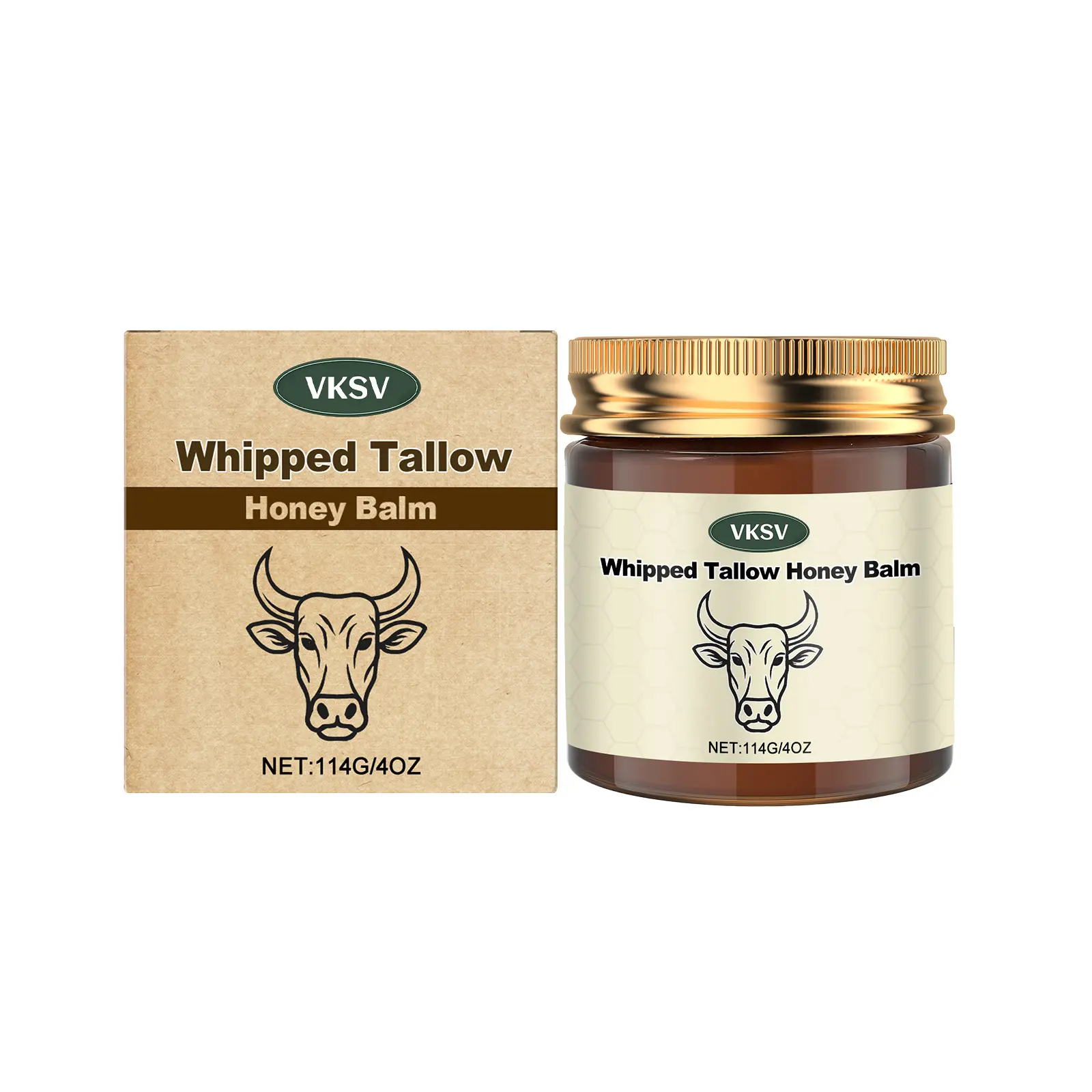 Whipped Beef Tallow & Manuka Honey Organic Nourishing Face Cream Moisturizer Body Lotion Skin Care Lip