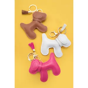 VEGAN LEATHER DOG BAG CHARM KEYCHAIN | 40KC142