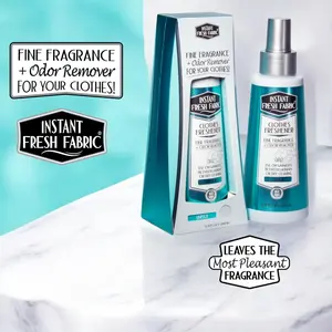 Premium CLOTHES FRESHENER Unisex - Fabric Fine Fragrance + Odor Remover 6.76 Oz Bottle Alcohol-Free Non-Flammable Eco-Friendly Biodegradable Spray Bottle Scented Perfume Aroma Fabric Freshener Dry Cleaning Laundry Odor Eliminator - INSTANT FRESH AIR