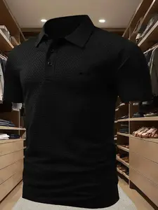 Square FUBU Golf Course Men's Polo Professional Quick Drying Elite Social Robe Men's Ice Sensation Quick Drying Polo Shirt Polyester Spandex Blended Summer Moisture wicking