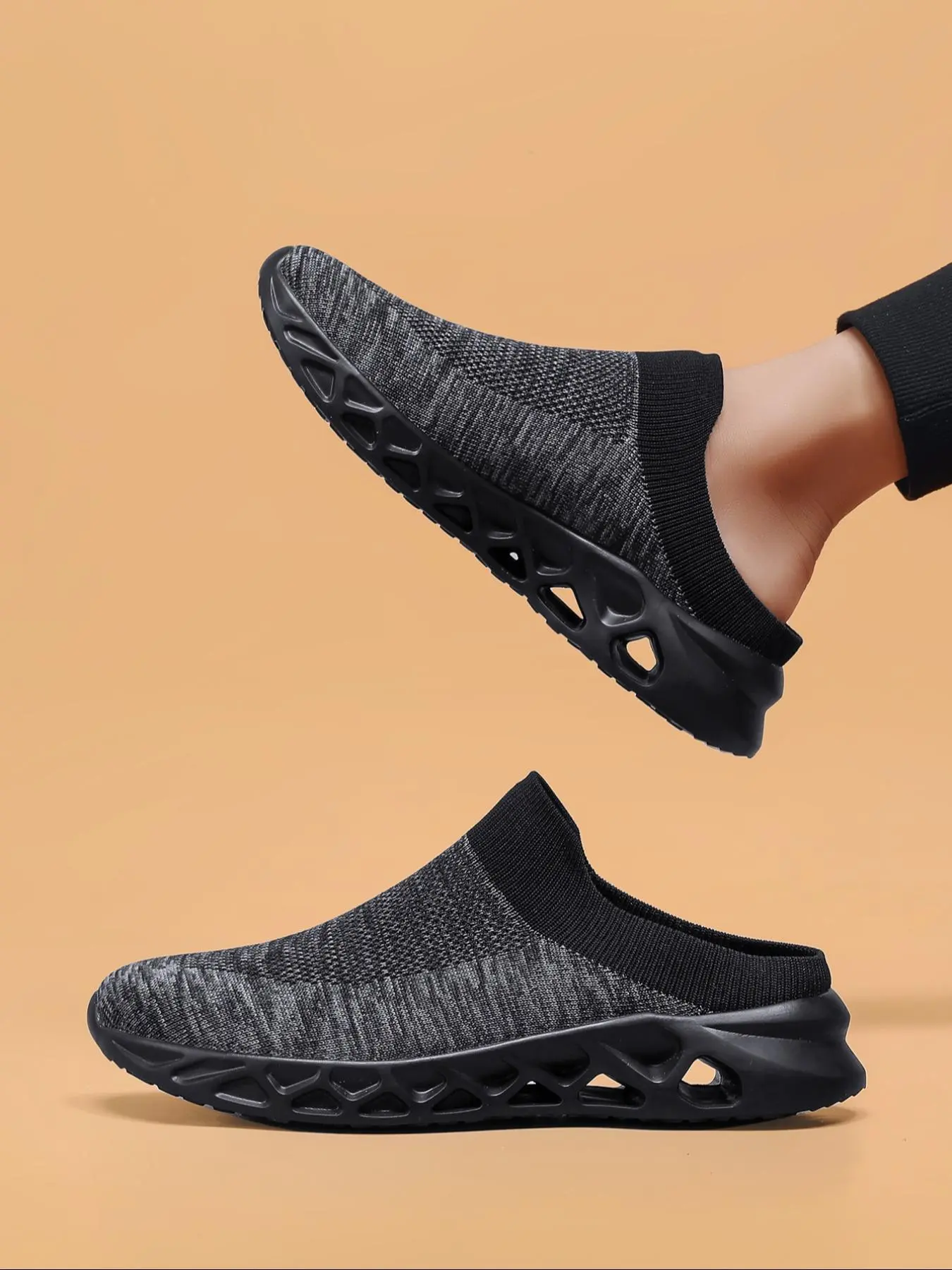 Men's Casual Fashion Breathable Mesh Slippers, Trendy Casual Slippers, Gifts for Him, 2024 New Style Comfortable Non-slip Flat Slippers for Indoor Outdoor Wear, All-match Round Toe Slippers for Daily Wear, Anti Slip Slippers