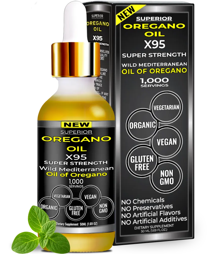 Oregano Oil - Organic Oil Oregano Herbal Supplement 1,000 Servings, 12 Month Supply, Wild Oil of Oregano 9X Carvacrol, Immune & Digestive Support, Non-GMO, Food Grade Herbal Supplement, Alternative to oil of Oregano Tincture