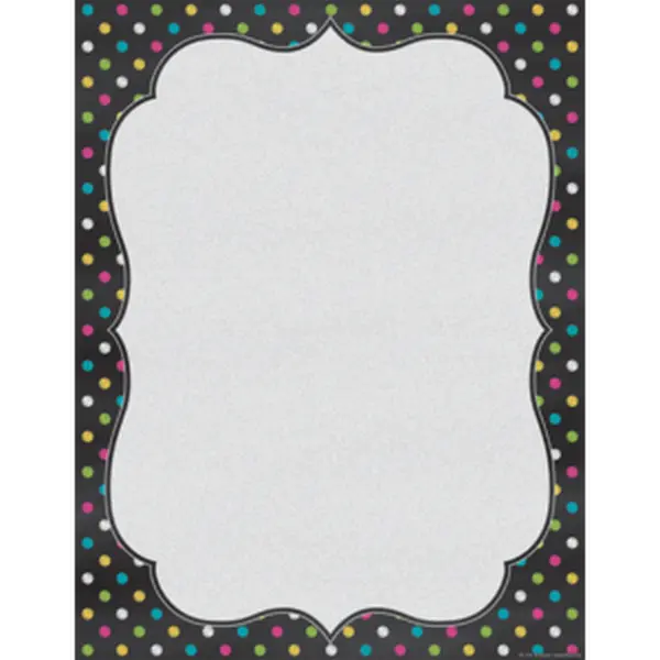 Chalkboard Brights Blank Chart