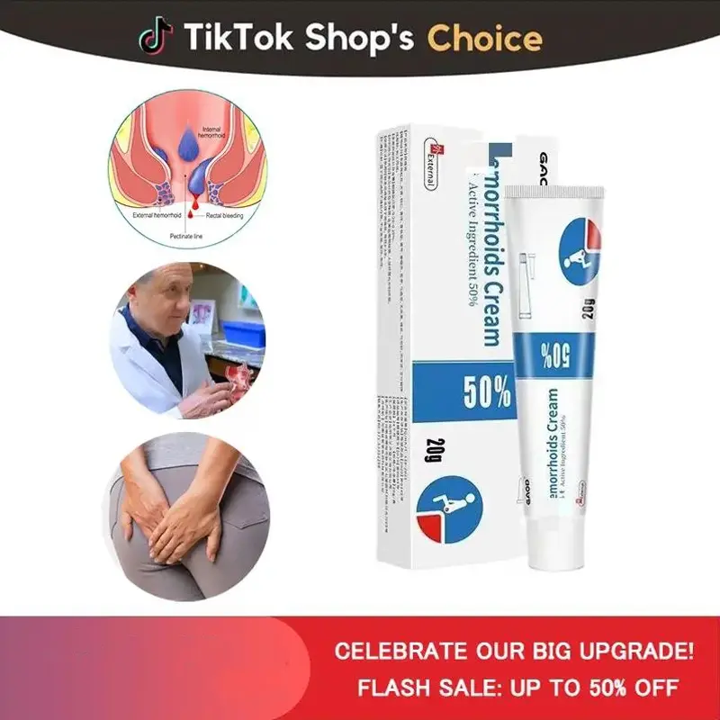 External Hemorrhoid Relief Ointment, 20g Natural Non-Sticky Formula, Gentle on Skin, Perianal Soothing Daily Care Ointment for Home Use