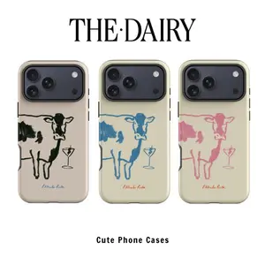 THE DAIRY Phone Case | [CUTE] MOOTINI - MOOTINI BLUE - MOOTINI PINK | Aesthetic Phone Case | Gradient Phone Case | Trendy 2026 Phone Case | Shockproof Protection|Gift for Her and Lover Suitable for iPhone 17-11 Pro Max/Plus and  Samsung Galaxy S23-25