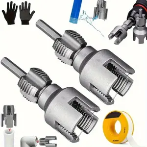High-Speed Steel Electric Drill Tap Kit for PVC Pipe Threading, Professional Internal External Thread Cutting Tools, DIY Projects