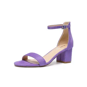 Amoji Women's 2.5 Inch Low Block Heel Ankle Strap Dressy Sandals Classic Timeless Strappy Heels 301