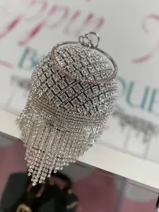 Silver Studded Round Purse