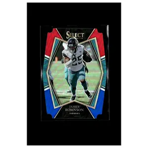 2021 Panini Select #117 James Robinson Red and Blue Prizm Die Cut CC