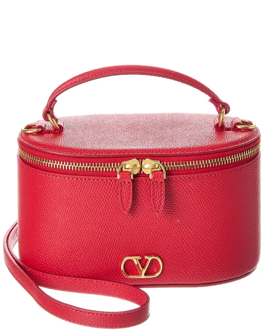 Valentino VLogo Signature Mini Leather Vanity Bag