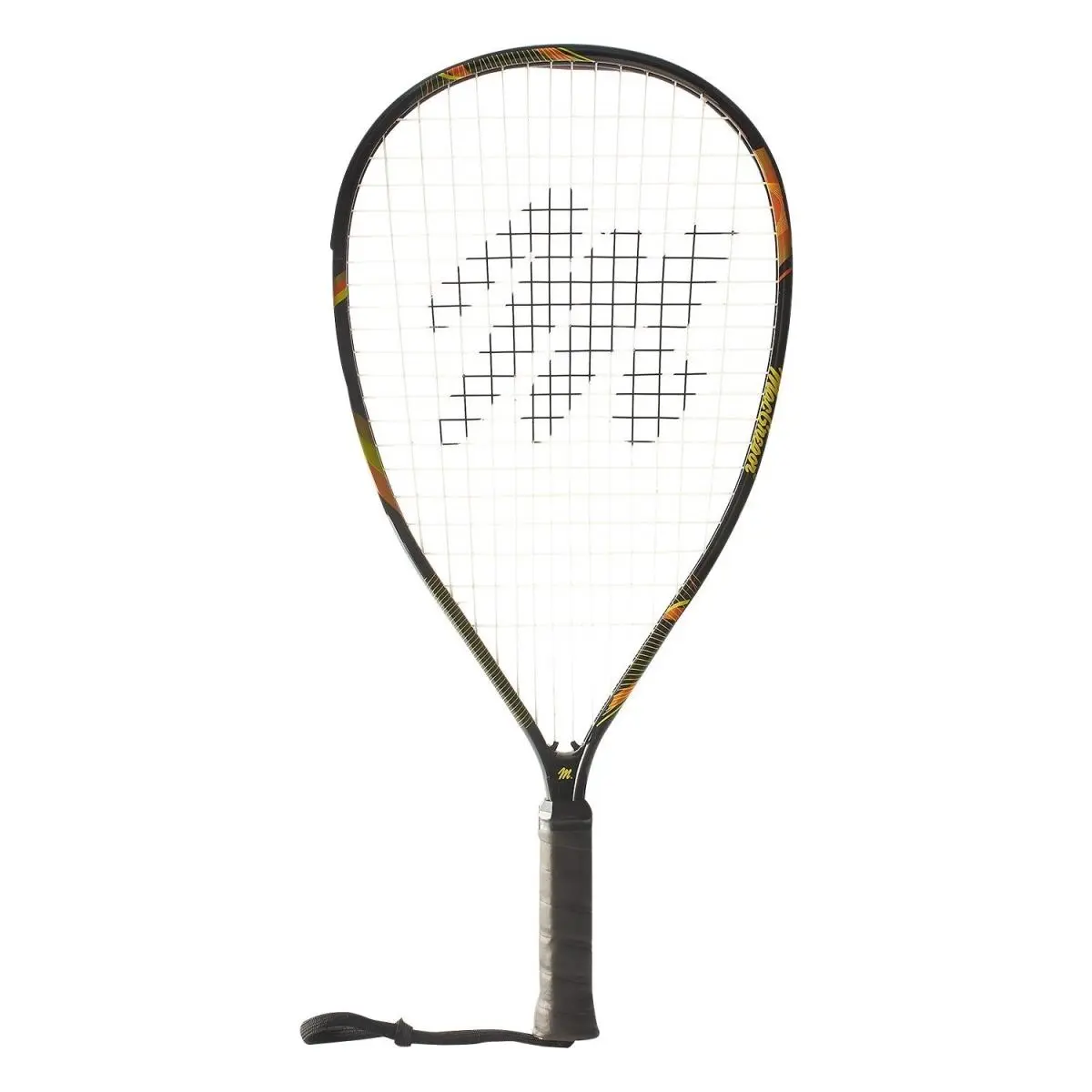 212 MAIN MacGregor Scholastic Racquetball Racquet - Aluminum Construction, Built-In Bumper, Open Throat Design, Strung Weight Specification