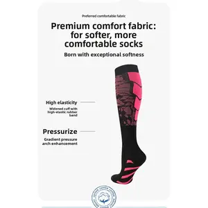 Compression Calf Socks 15-20mmHg, Mid-Calf Sports Socks for Men Women, Running Cycling Fitness Support Socks, Sweat Wicking Anti Fatigue Leg Support Socks