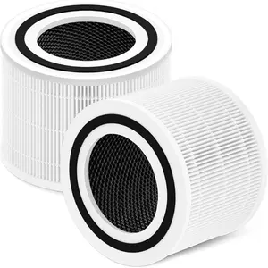 Core 300 Replacement Filter for LEVOIT Core 300S and Core 300-P Air Purifier, 3-in-1 H13 True HEPA Filter Replacement, Compared to Part # Core 300-RF, 2 Pack, White