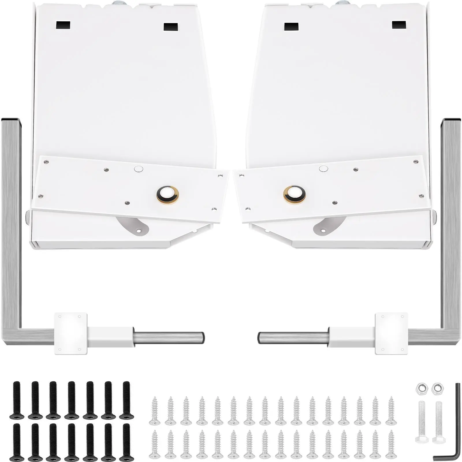 VEVOR Strong Adjustable Modern Stainless Steel Wall-Mountable Bed Frame Support Hardware Kit, Vertical Murphy Wall Springs Mechanism for King/Queen Sizes, White, for Queen Size Bed Frames & Lofts#BacktoSchool, Queen Size Bed Frame, Metal Bed Frames