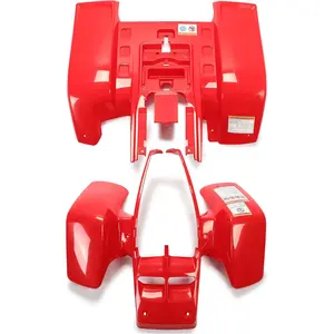 Front & Rear Fender Kit for 1987-2006 Yamaha Banshee 350 YFZ350 Mud Guard Flaps Red ABS Plastic Motorbike Parts Accessories