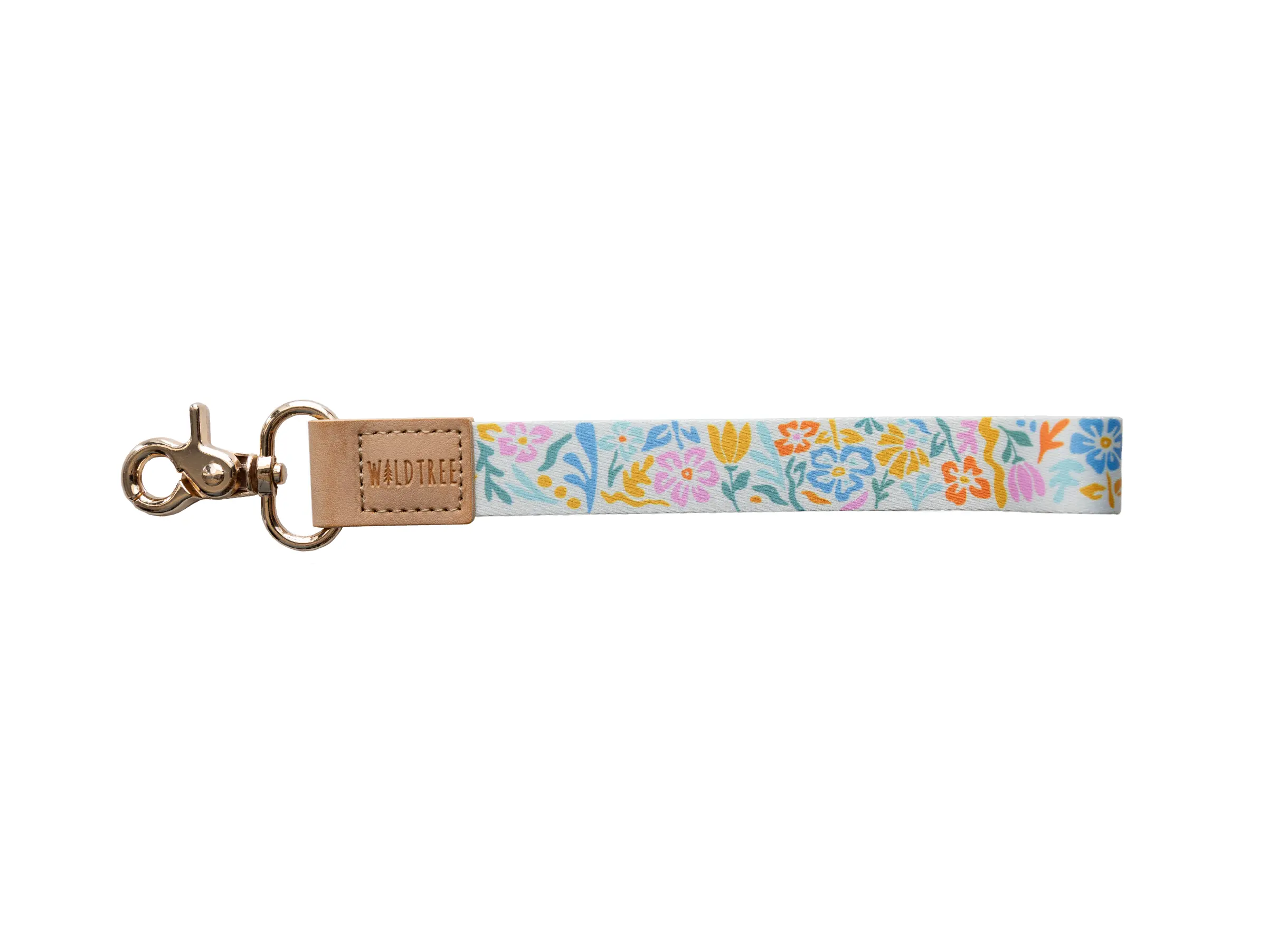 Summer Floral Wristlet Keychain Lanyard for keys, Id Badges, Wallets, Phones