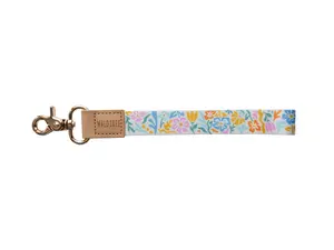 Summer Floral Wristlet Keychain Lanyard for keys, Id Badges, Wallets, Phones