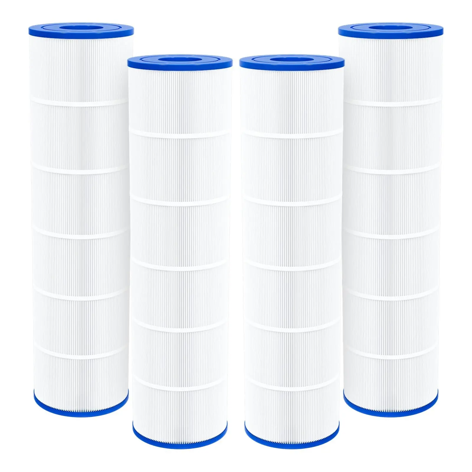 4-Pack Polyester Cylinder Pool Filter Cartridges Replacement (115 sq.ft, 3'' Inner Diameter) - Swimming Pool Accessories for Jandy CV460, CL460, R0554600, Pleatco PJAN115, Unicel C-7468, Efficiently Trapping Leaves, Hair, Sand, and Oils