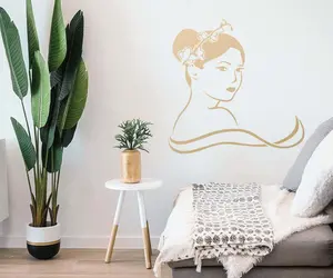 Woman Flowers Stencil - Art and Wall Stencil