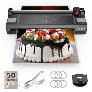 EFICENTLINE 4-in-1 Premium Laminating Machine | Anti-Jam ABS Button, Fast Stable Heating, Smooth Paper Cutter & Corner Rounder | No Bubbles, No Ruined Papers | Heavy-Duty Thermal Laminator for Photos, Home, Office & School Supplies