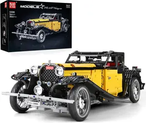Mould King 13080 Classic Car Vintage Vehicles Static Model Building Block Kid Adult Toy 3564 Pcs Truck summerwins